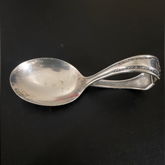 Antique Wm. A. Rogers Silver Plated (READ BELOW) Baby Spoon Curved Handle - Picture 1 of 7